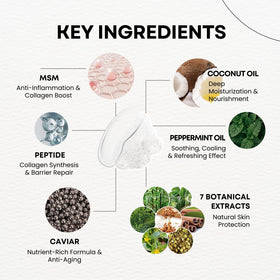La Noubelle caviar extract detail highlighting nourishing, hydrating benefits