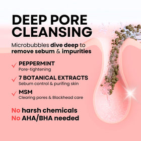 La Noubelle foam texture close-up demonstrating fine bubbles and deep cleanse