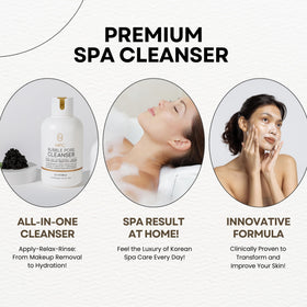 La Noubelle rinsing off revealing purified, refreshed skin after use