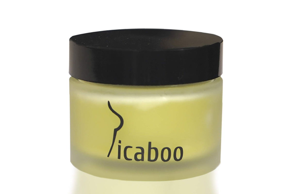 La Parea Wellness front packaging showing the Picaboo balm and calming benefit