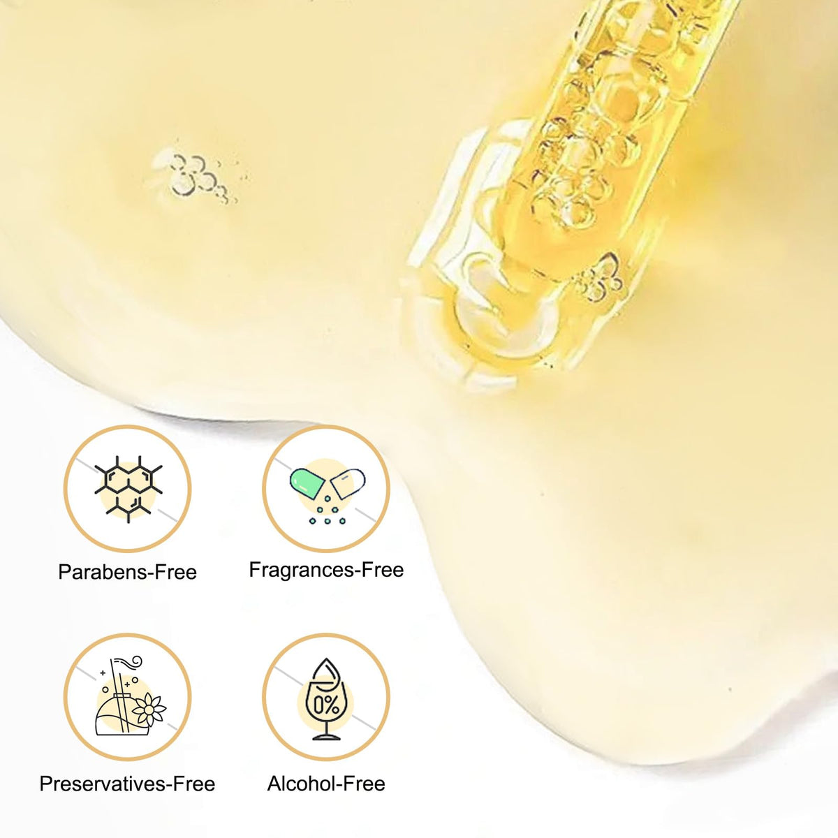 LA.PERSONAL dropper dispensing two drops demonstrating precise, mess-free application