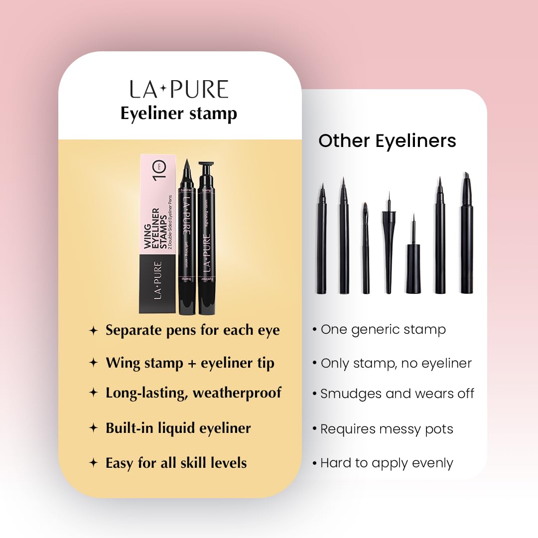 LA PURE before and after cat eye comparison demonstrating transformation