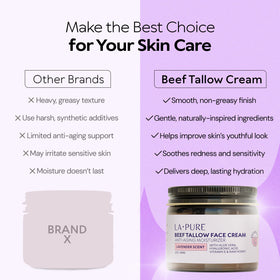LA PURE cream on hand demonstrating fast absorption and non-greasy finish