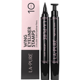 LA PURE front packaging showing wing stamp tool and benefits