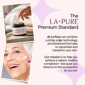 LA PURE label close-up showing clean-ingredient list and handcrafted origin