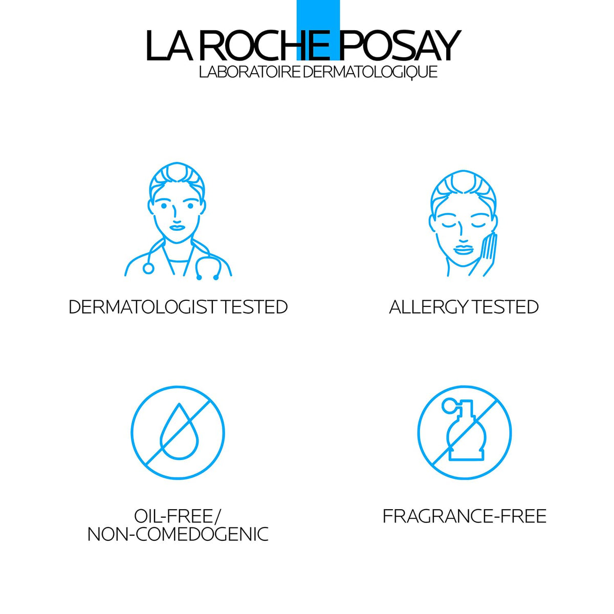 La Roche-Posay 6.7 fl oz bottle beside a hand for accurate size reference