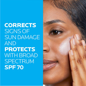 La Roche-Posay applied under makeup for even tone and smooth look