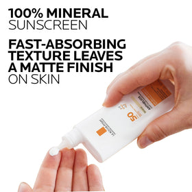 La Roche-Posay fluid texture close-up demonstrating fast absorption benefit