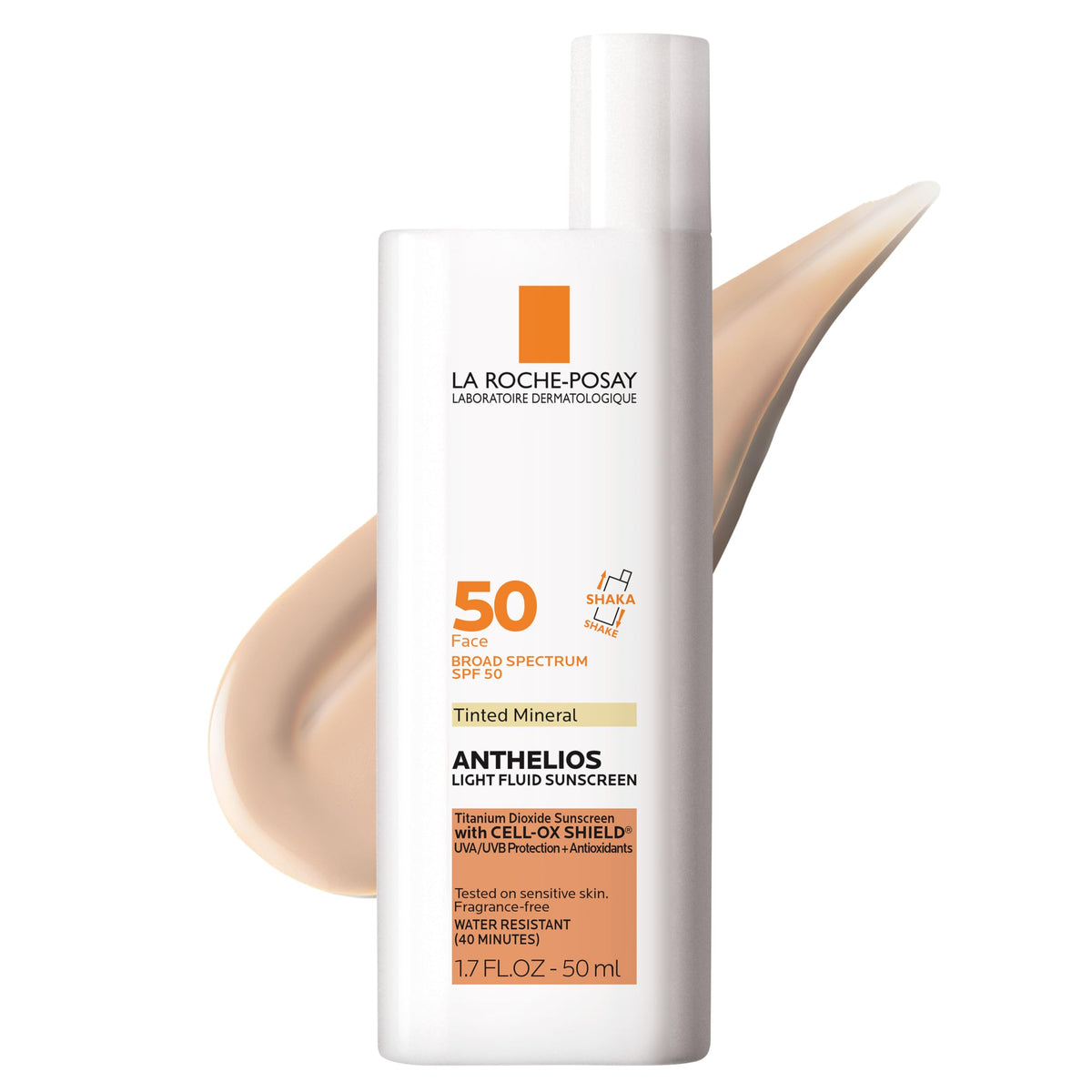 La Roche-Posay front packaging showing SPF 50 protection benefit