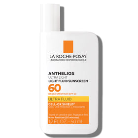 La Roche-Posay front packaging showing SPF 60 protection and travel size benefit