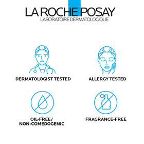 La Roche-Posay ingredient label closeup highlighting niacinamide benefit