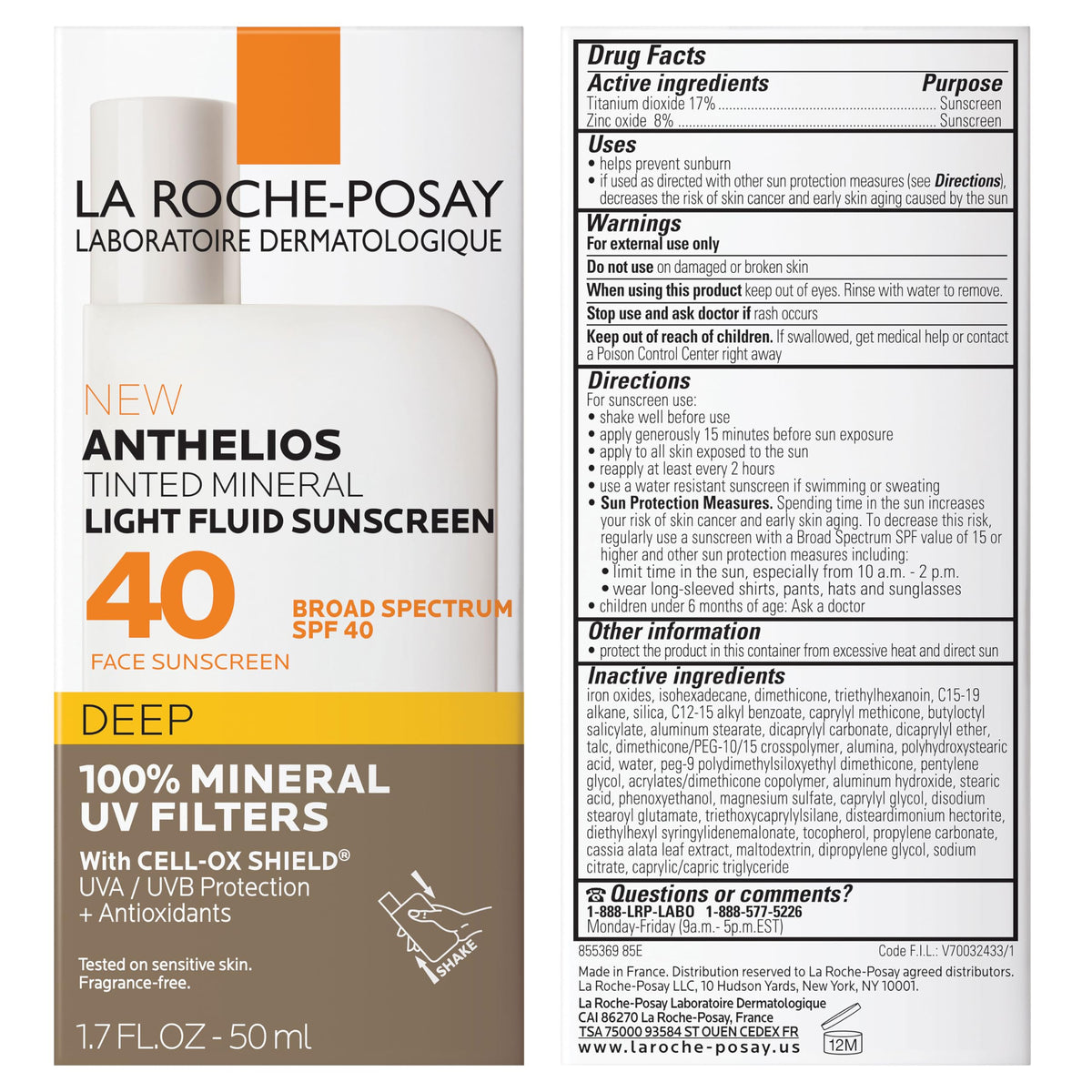 La Roche-Posay lifestyle image of person outdoors using tinted sunscreen