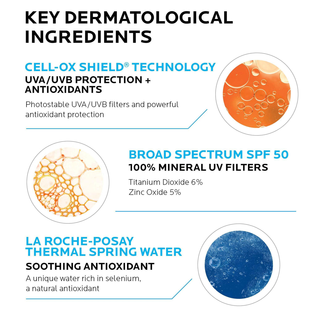 La Roche-Posay matte finish on cheek demonstrating oil-free, non-greasy look