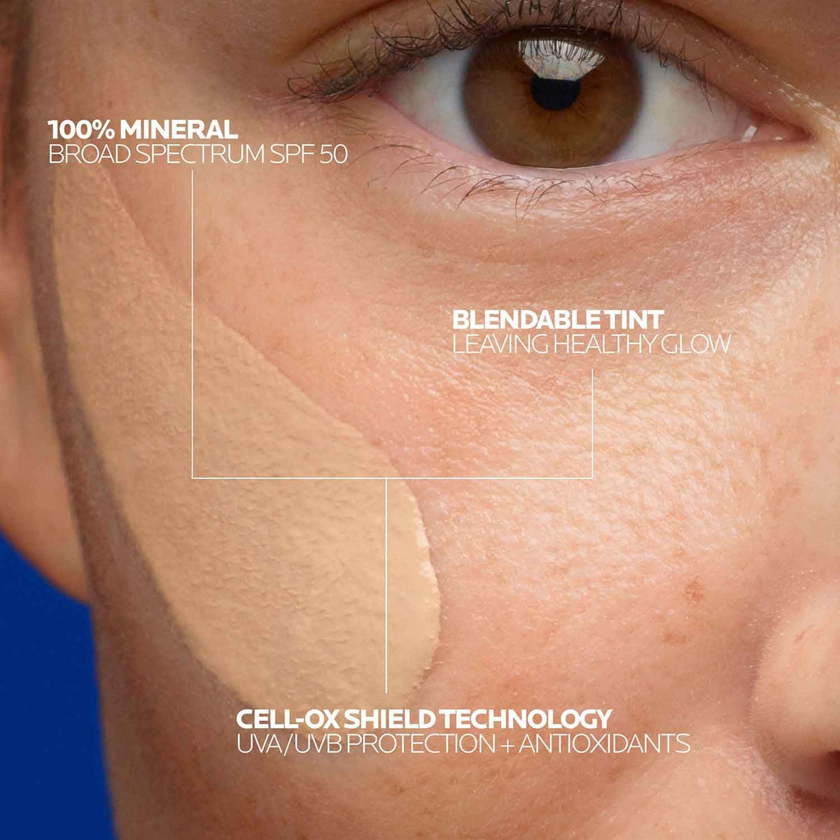 La Roche-Posay open cap and applicator demonstrating mess-free dispense