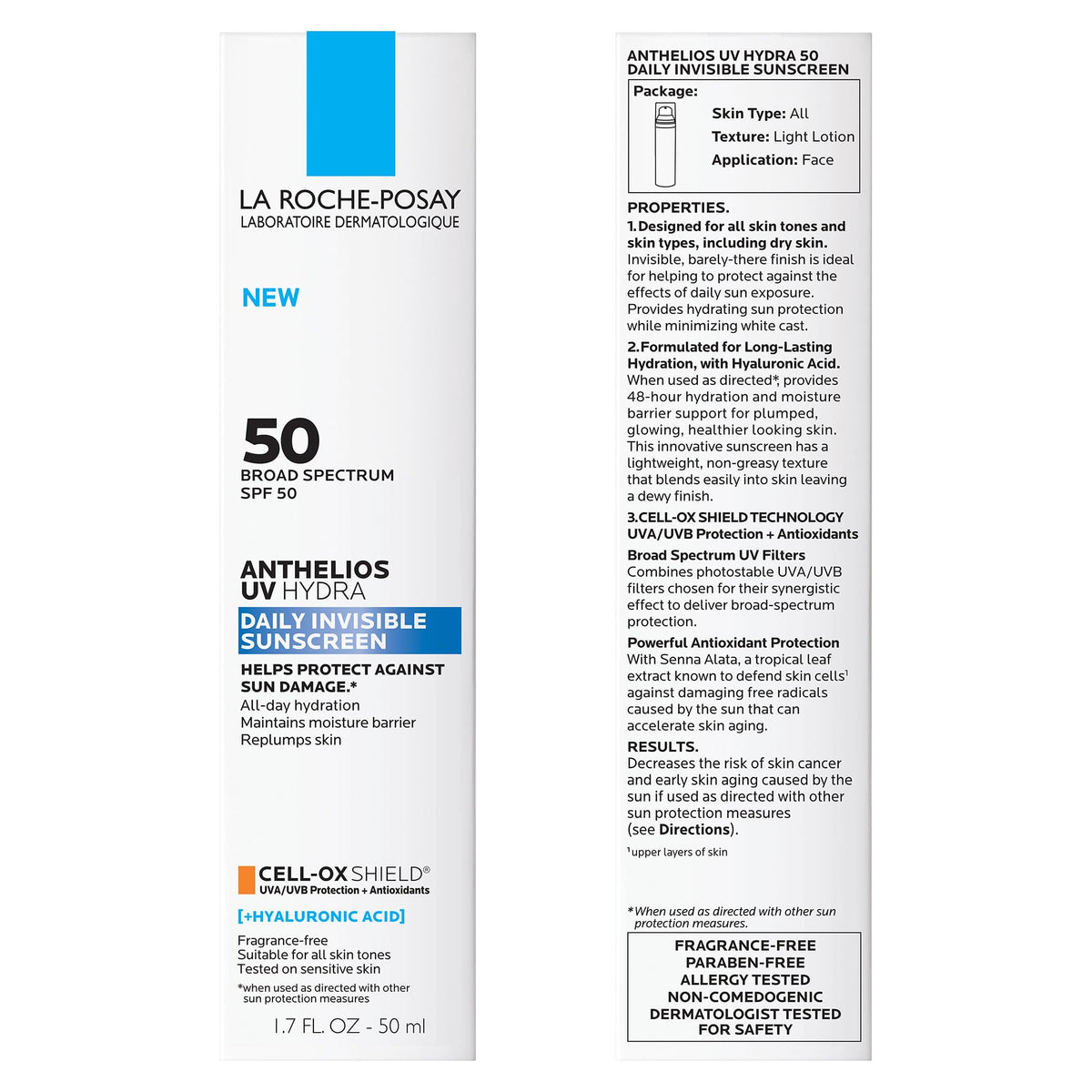 La Roche-Posay travel-size tube beside passport for portability