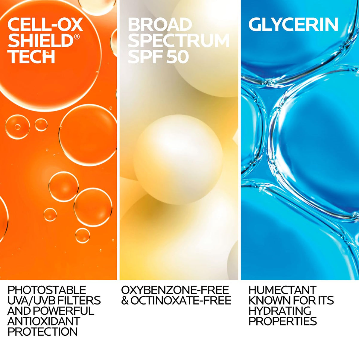 La Roche-Posay close-up of lotion texture highlighting quick absorption