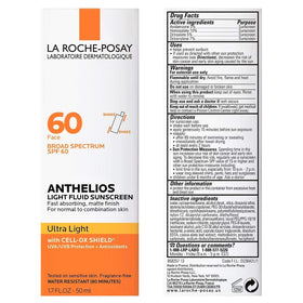 La Roche-Posay fluid texture close-up demonstrating fast-absorbing, matte finish