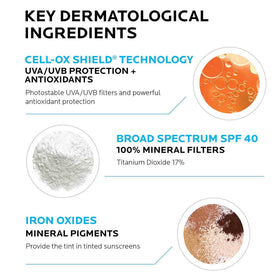 la roche-posay close-up texture of tinted mineral sunscreen highlighting blendability