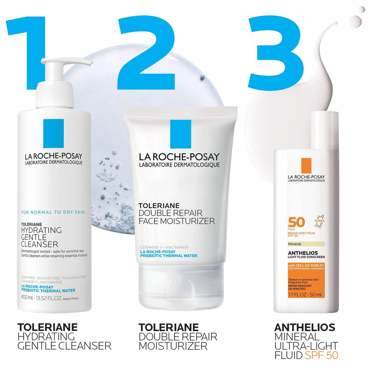 La Roche-Posay travel-size bottle inside bag for on-the-go sun protection