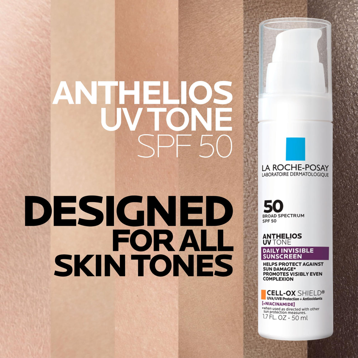 La Roche-Posay application on face demonstrating smooth, non-greasy coverage