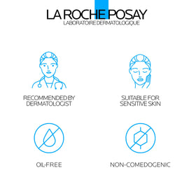 La Roche-Posay product next to ruler showing compact travel-friendly size