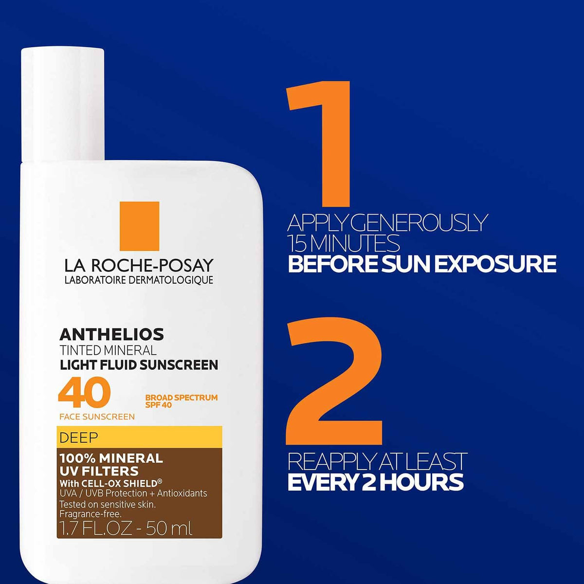 La Roche-Posay sunscreen water-resistance demo showing active use benefit