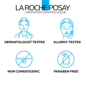 Applying Effaclar serum at night, La Roche-Posay demonstrates simple evening treatment step