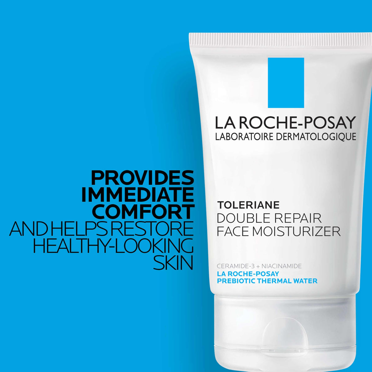 La Roche-Posay moisturizer on hand applying smooth hydration