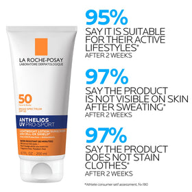 La Roche-Posay bottle staged with sports gear for active lifestyle protection