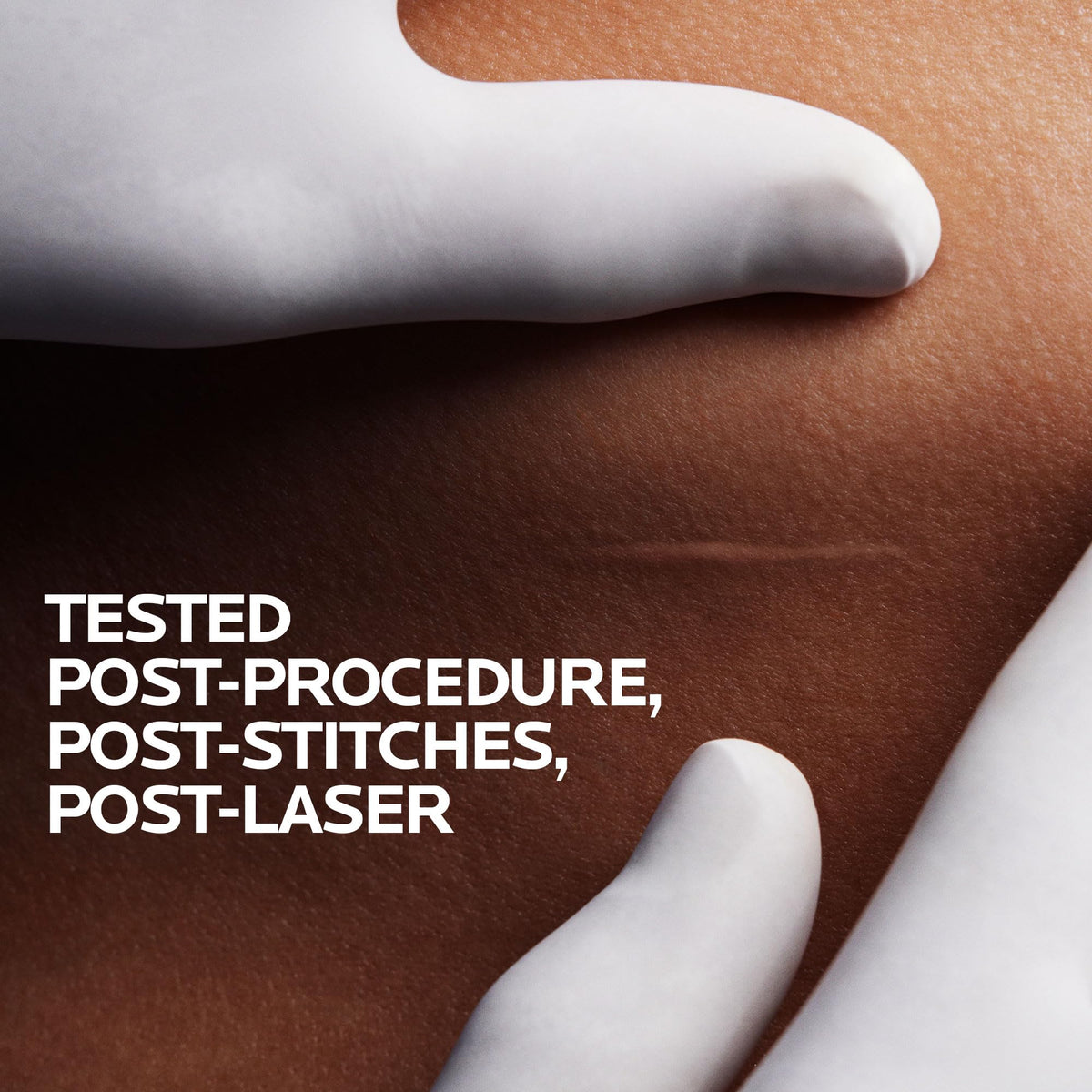 Applying La Roche-Posay Cicaplast Gel B5 to a dry hand to demonstrate calming, protective benefit