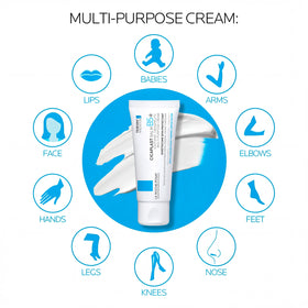 La Roche-Posay open tube showing creamy texture and fast-absorbing benefit
