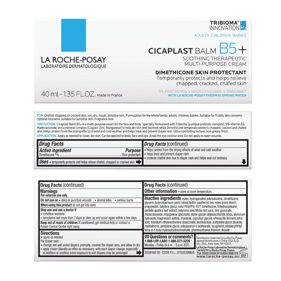 La Roche-Posay tube held in hand showing compact size and on-the-go benefit