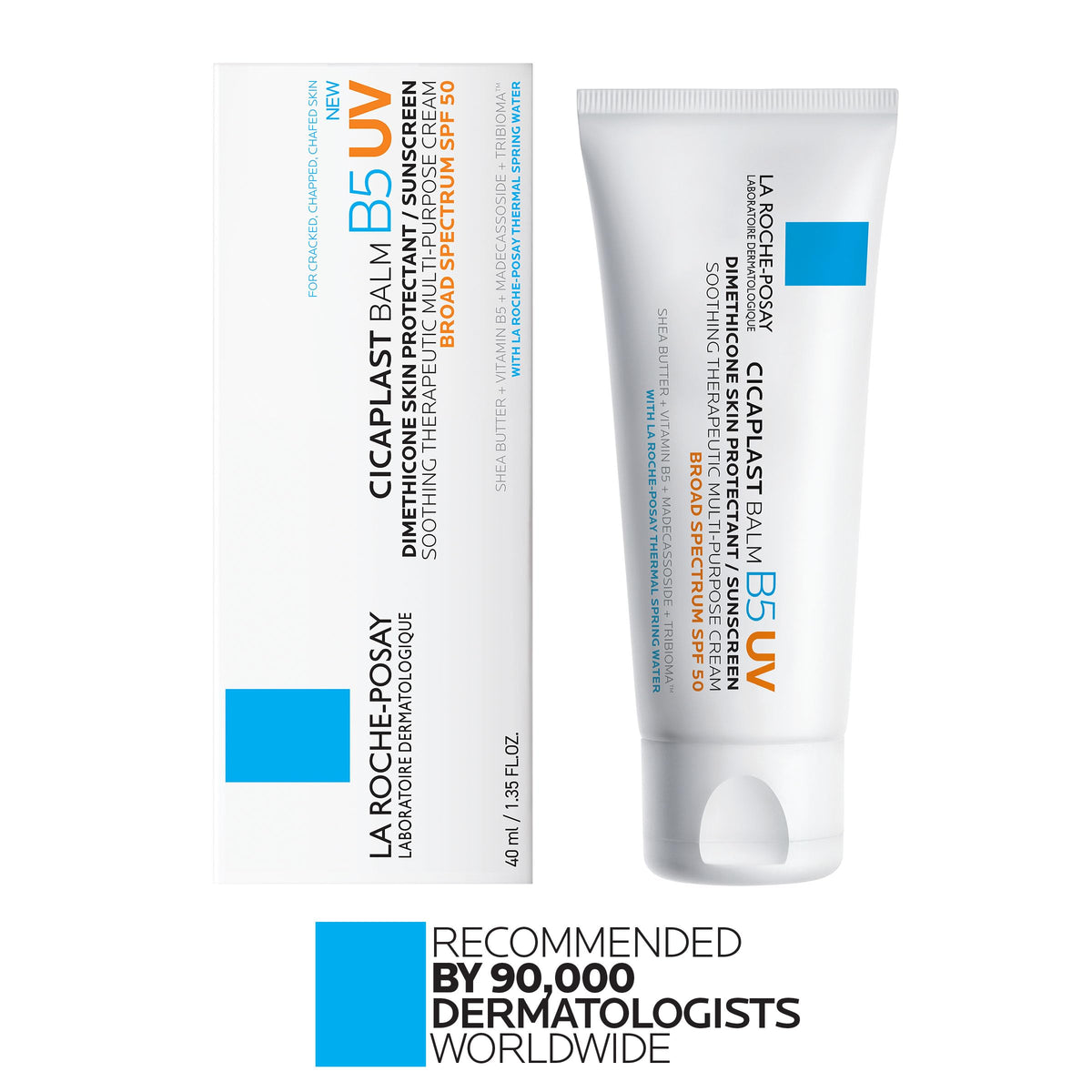 La Roche-Posay tube next to a coin for size comparison demonstrating travel-friendly tube
