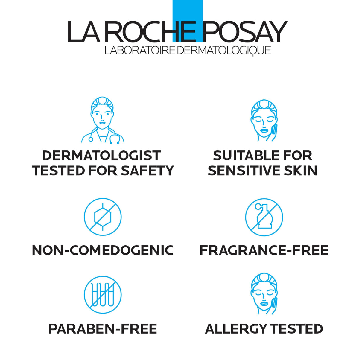 La Roche-Posay cleanser texture close-up illustrating gentle exfoliation and non-drying benefit