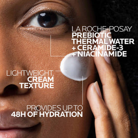 La Roche-Posay cream texture close-up demonstrating fast absorption
