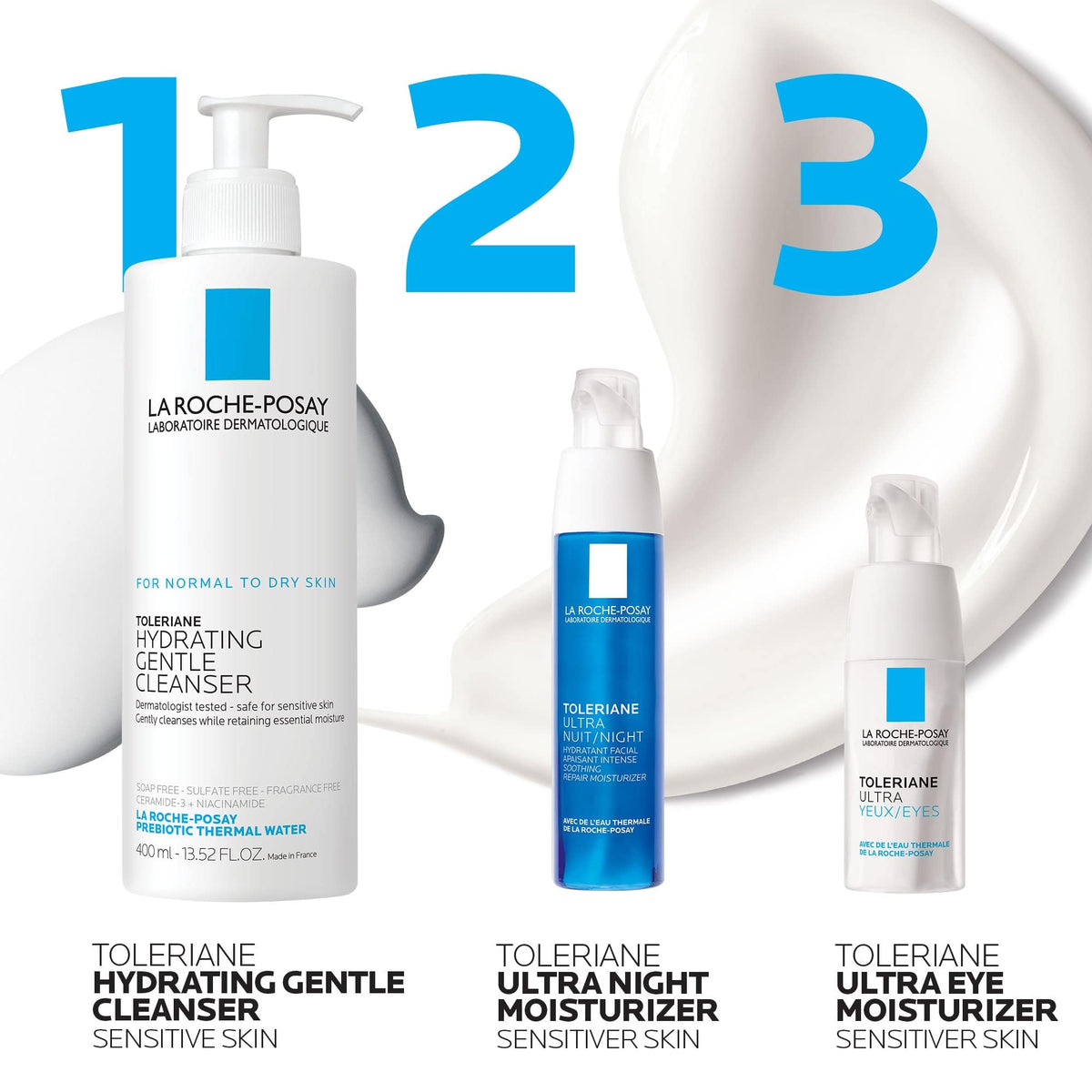 La Roche-Posay night cream on bathroom shelf evoking evening skincare routine