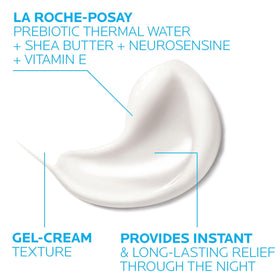 La Roche-Posay gel-cream texture close-up illustrating lightweight hydration
