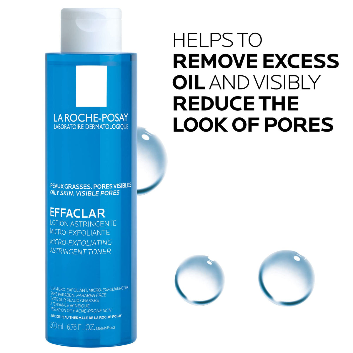 La Roche-Posay back label close-up highlighting ingredient list and benefits