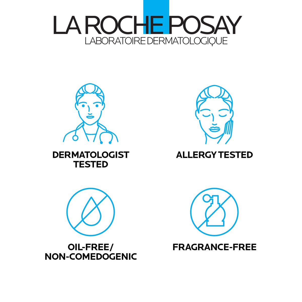 La Roche-Posay bottle next to common items to show true size