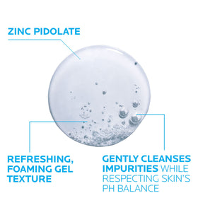 La Roche-Posay ingredient label highlighting zinc pidolate benefits