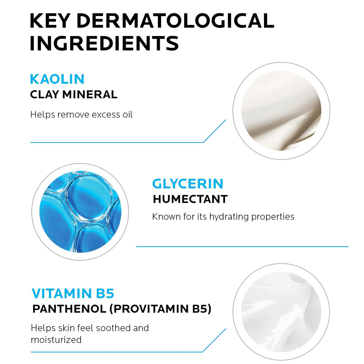 La Roche-Posay mask texture on a spoon showing smooth clay and absorbency