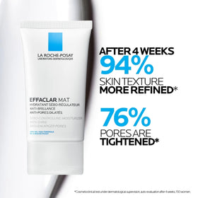 La Roche-Posay product applied on hand demonstrating smooth, matte skin benefit