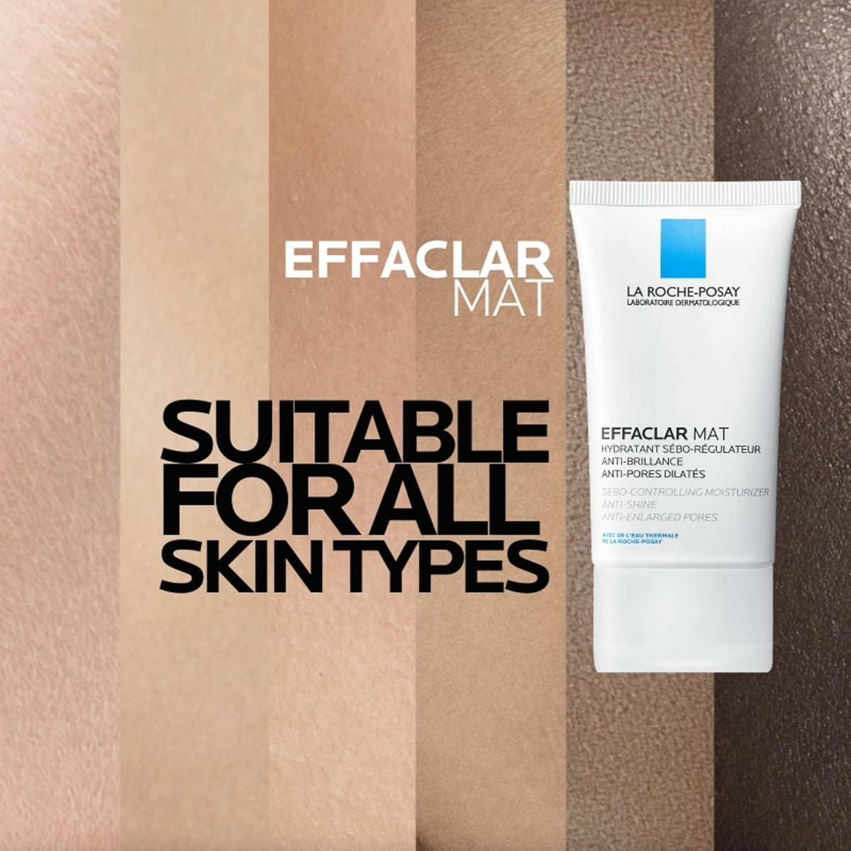 La Roche-Posay before and after skin comparison showing refined pores benefit