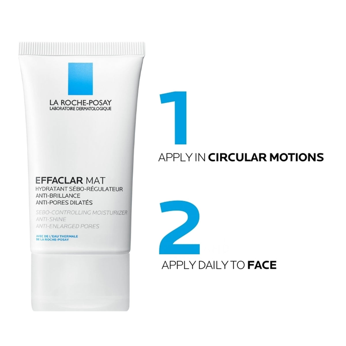La Roche-Posay used as a makeup base demonstrating longer-lasting makeup benefit