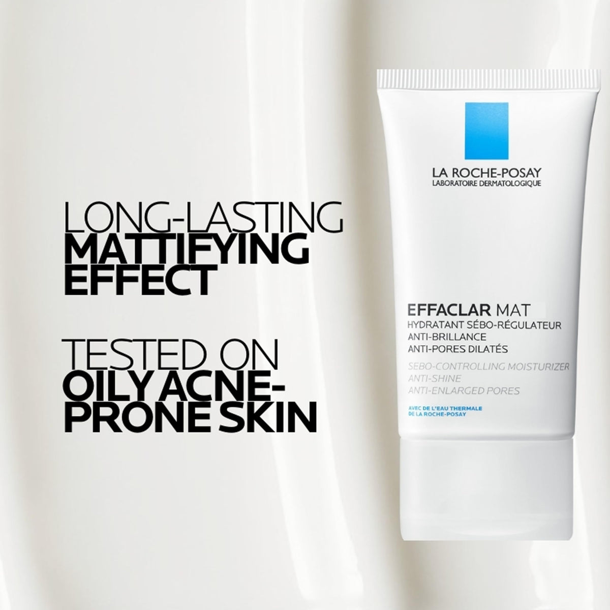 La Roche-Posay size comparison next to a coin showing travel-friendly benefit
