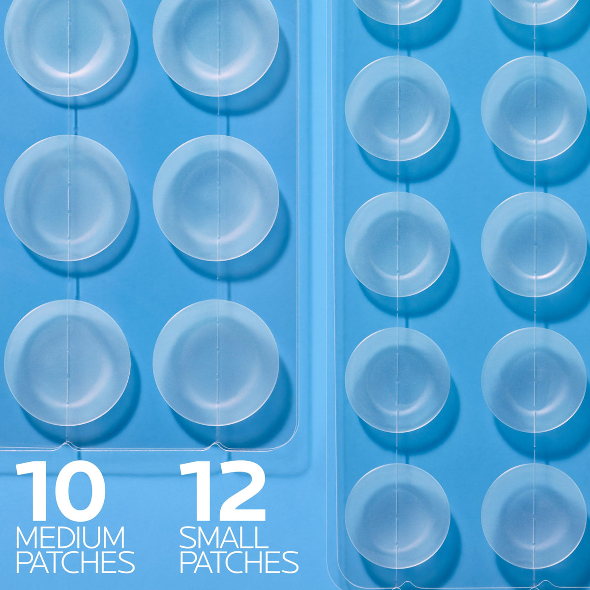 La Roche-Posay patches beside a ruler showing small and medium sizes for fit benefit