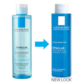 La Roche-Posay bottle beside ruler showing size and travel-friendly scale