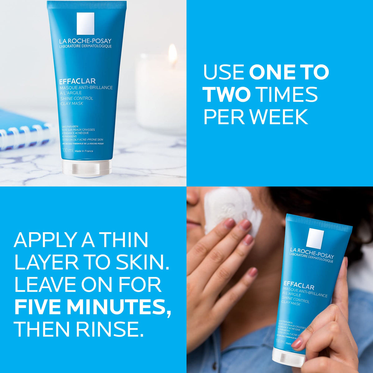 La Roche-Posay tube next to hand to show product size and travel convenience