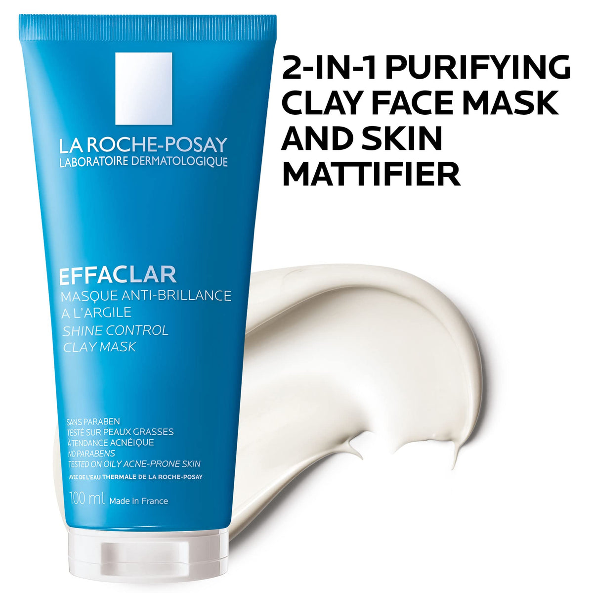 La Roche-Posay label close-up highlighting ingredients and clarity benefits