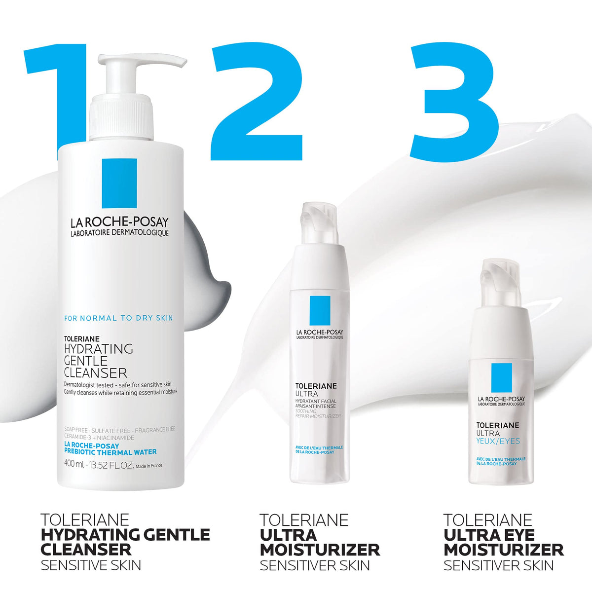 La Roche-Posay ingredient label close-up showing gentle formulation benefit